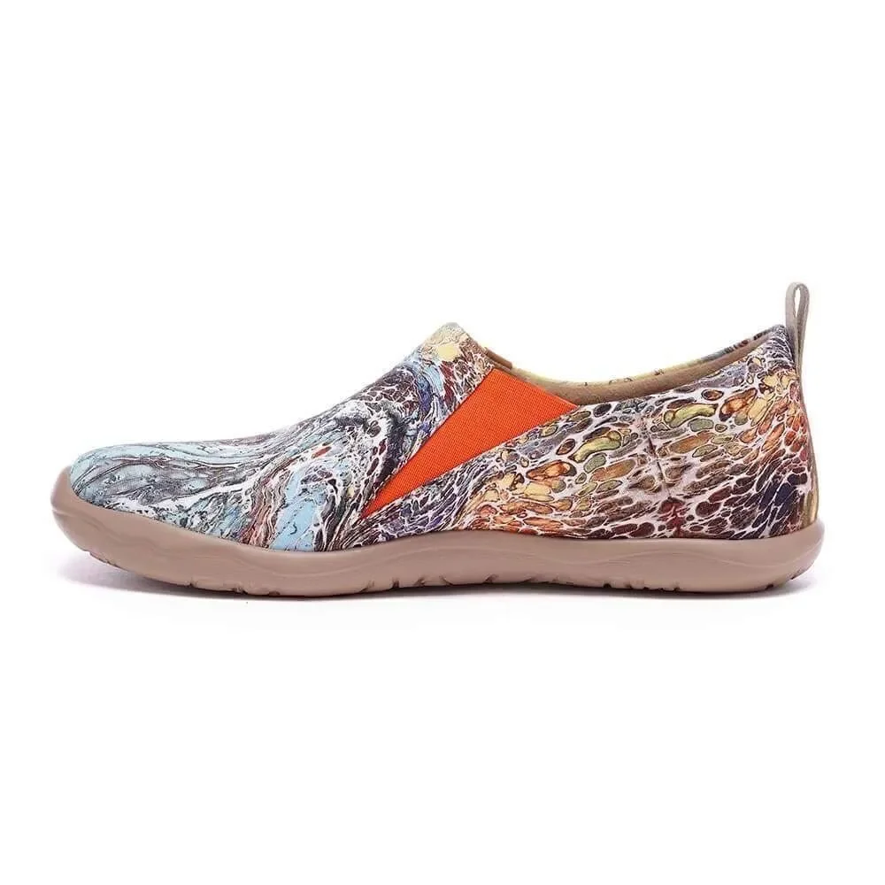 UIN Men's Walking Shoes Slip On Loafers (Arts & Drafts Toledo) New No Box